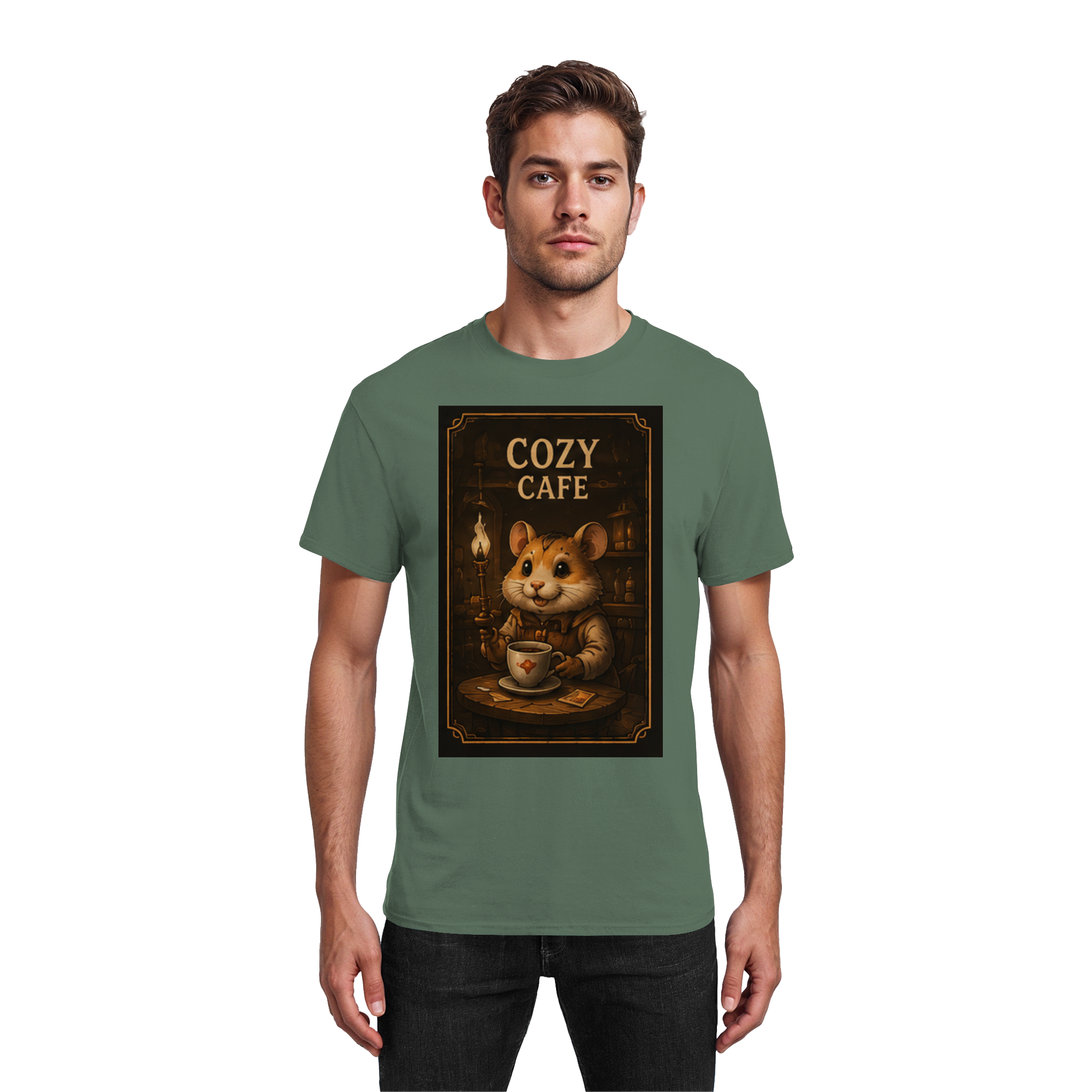 Cozy Café - Heavy Cotton T-Shirt