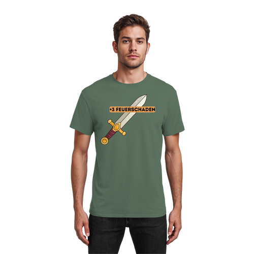 +3 Feuerschaden - Heavy Cotton T-Shirt