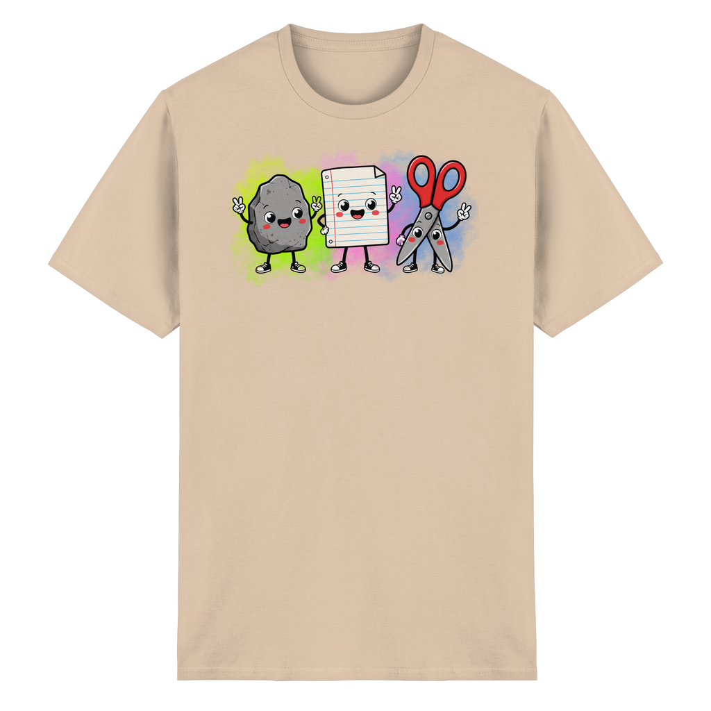 Stein schlägt Schere schlägt Papier! - Heavy Cotton T-Shirt