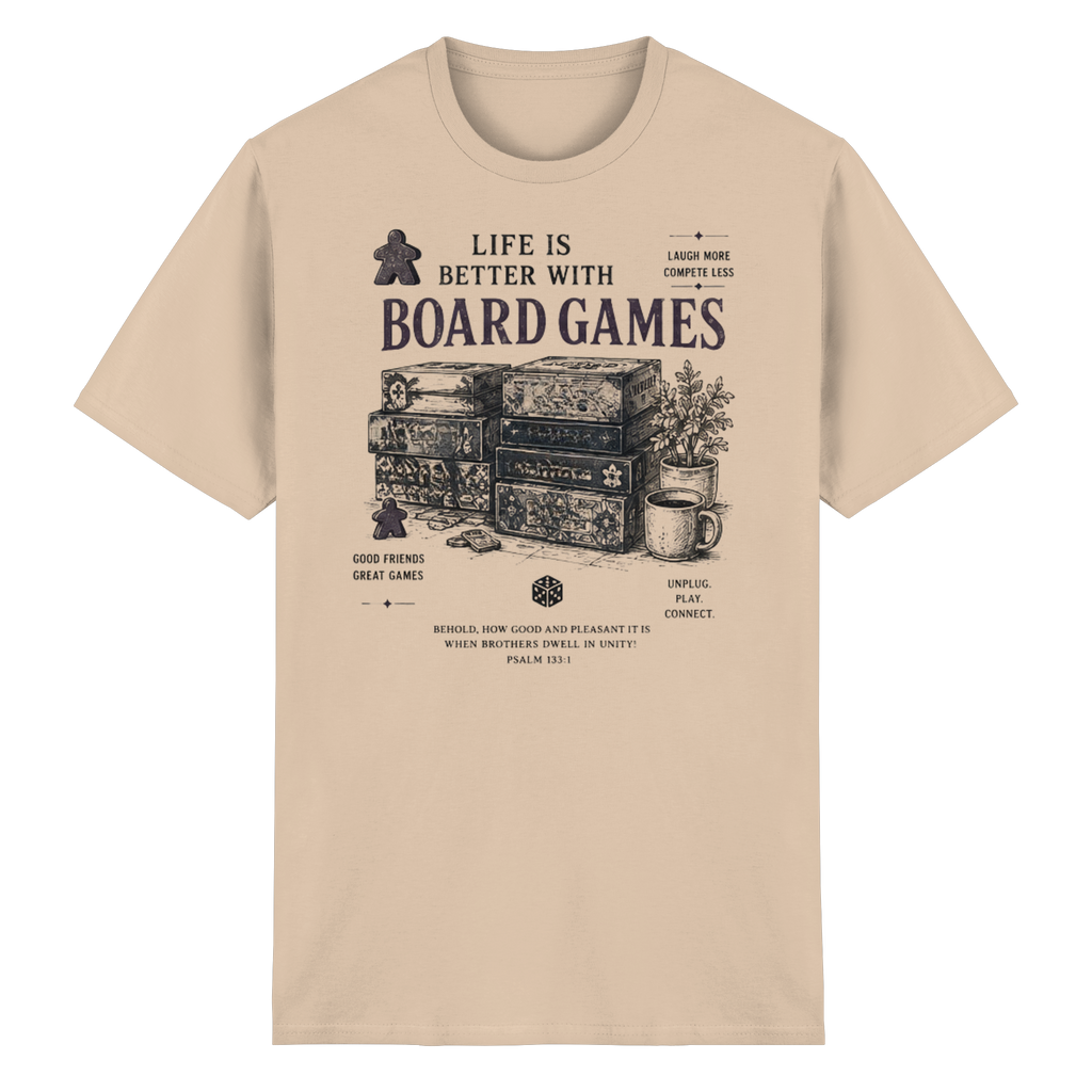 Life Is Better With Board Games - Heavy Cotton T-Shirt