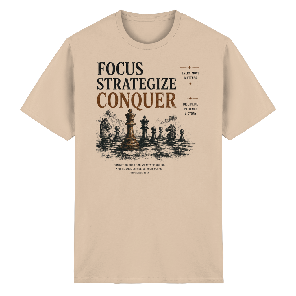 Focus. Strategize. Conquer.  - Heavy Cotton T-Shirt