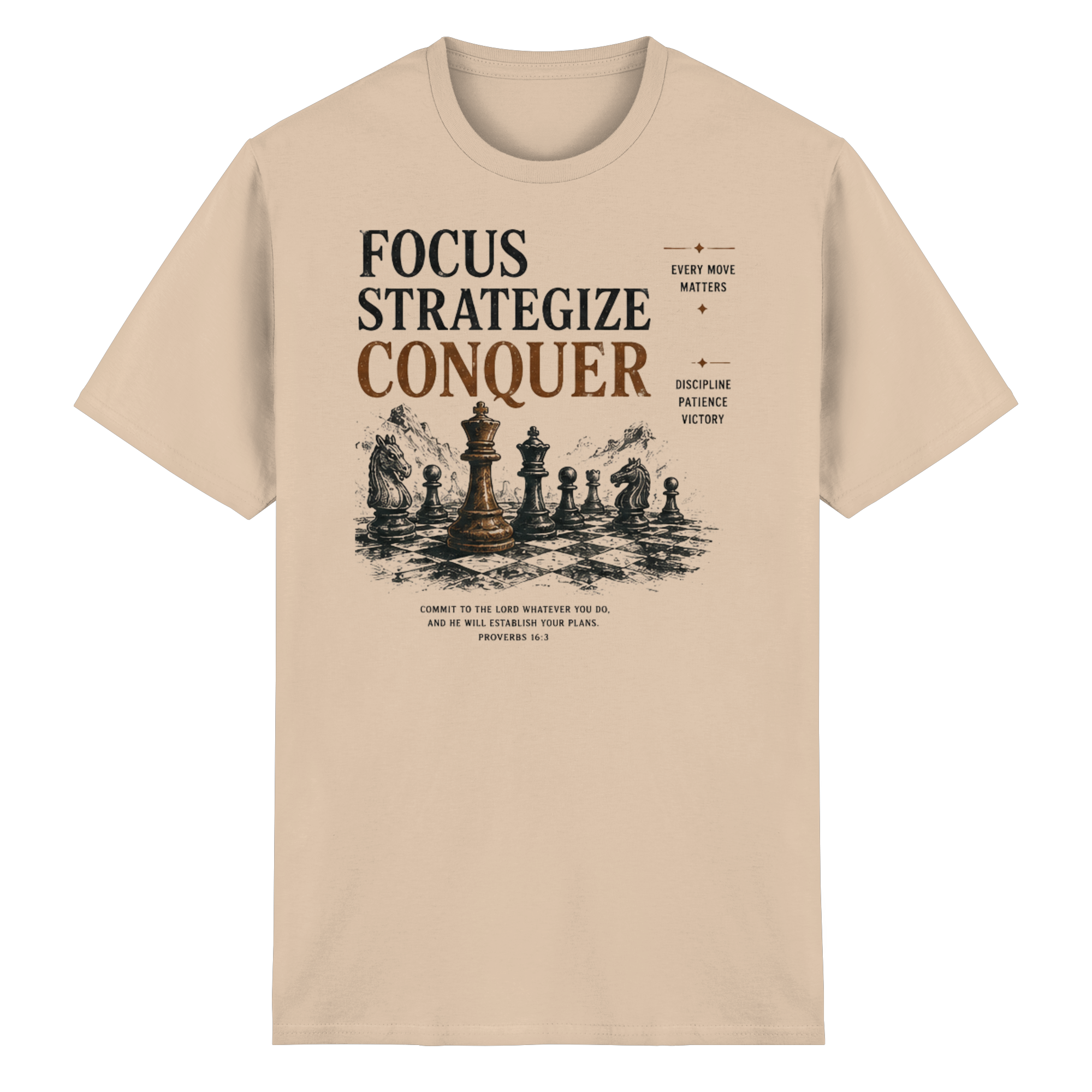 Focus. Strategize. Conquer.  - Heavy Cotton T-Shirt