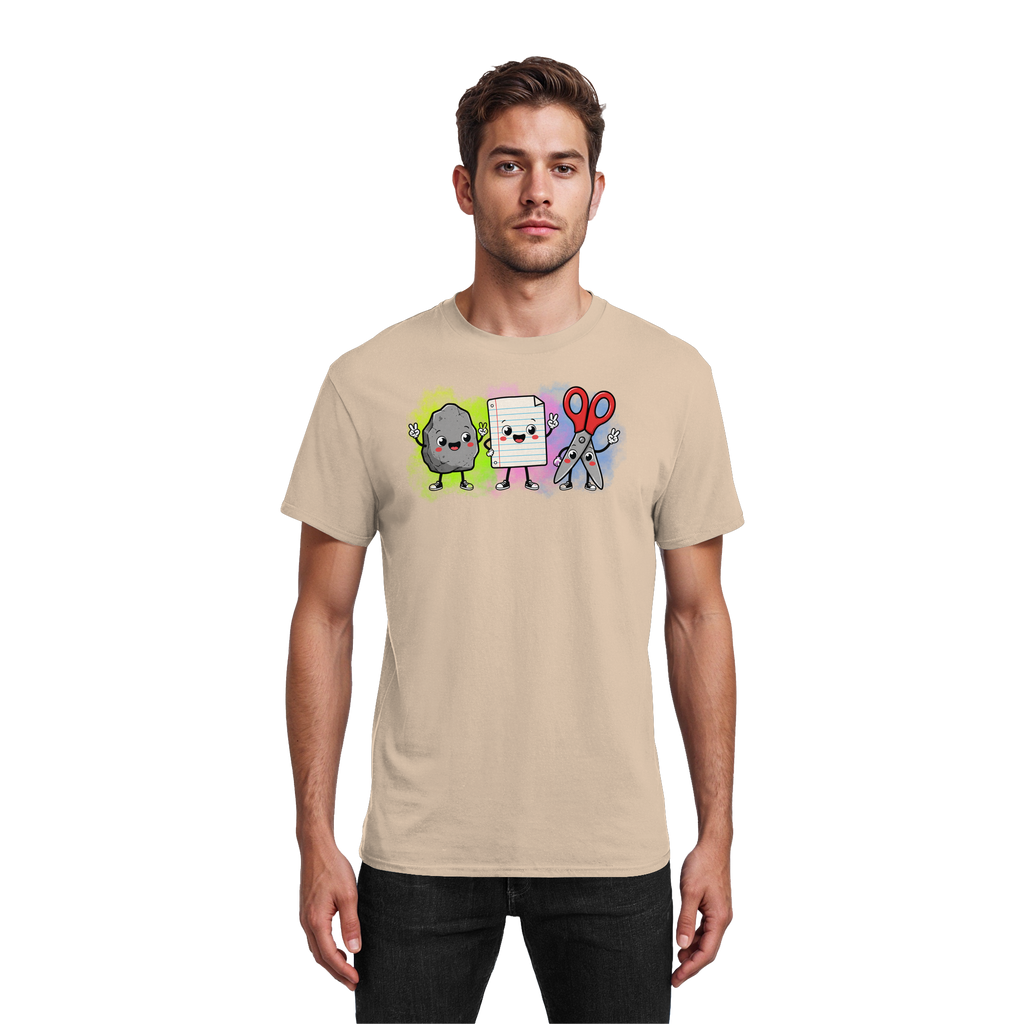 Stein schlägt Schere schlägt Papier! - Heavy Cotton T-Shirt