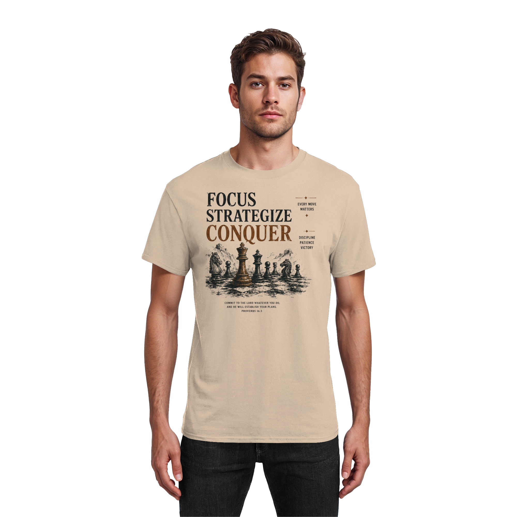 Focus. Strategize. Conquer.  - Heavy Cotton T-Shirt