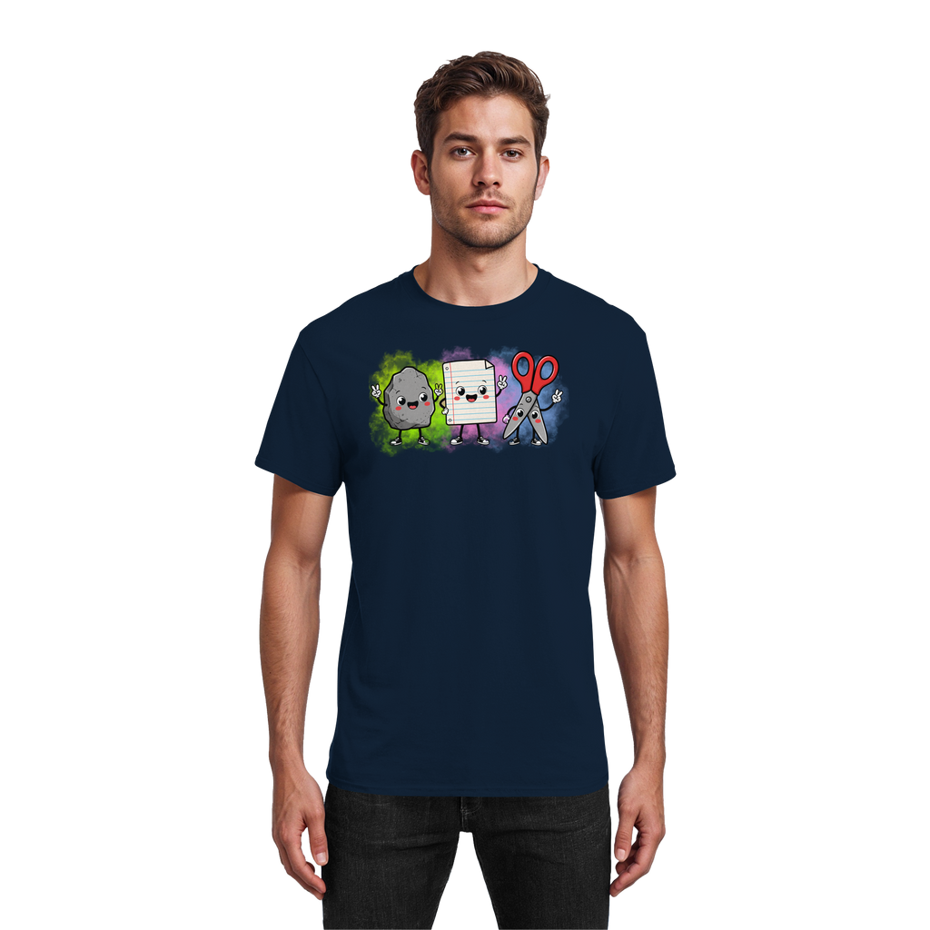 Stein schlägt Schere schlägt Papier! - Heavy Cotton T-Shirt
