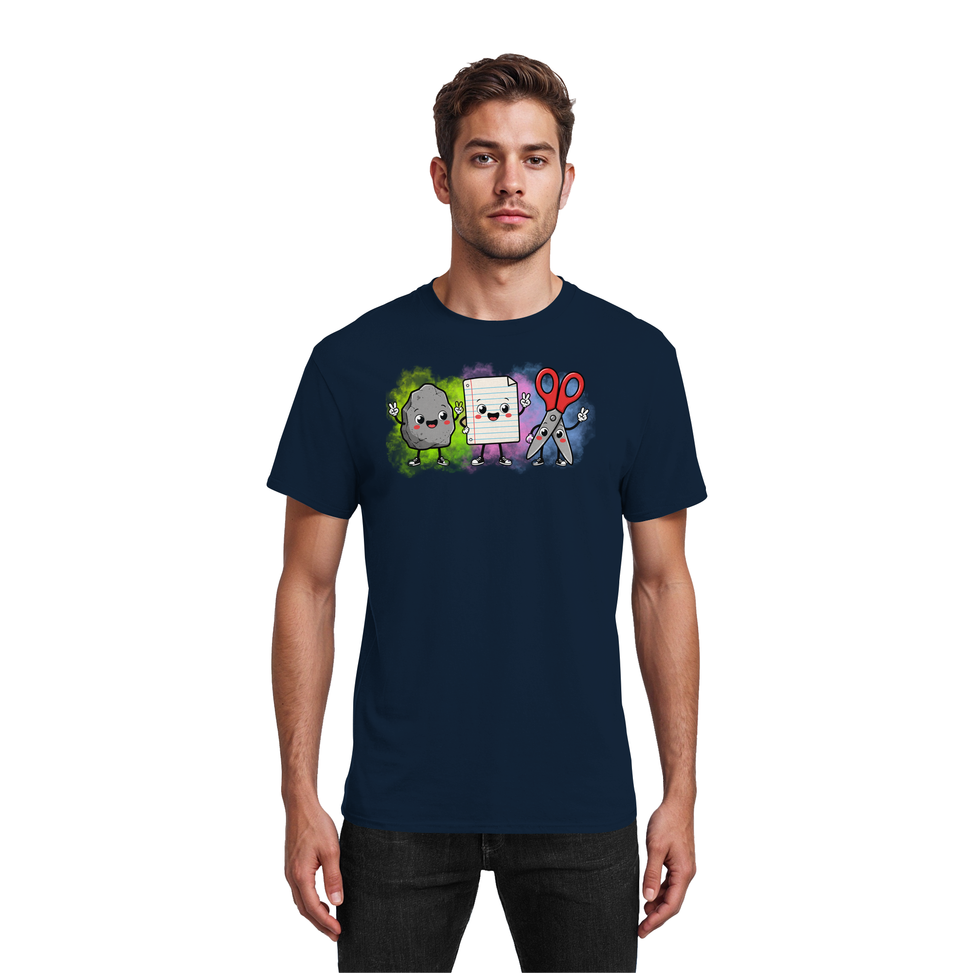 Stein schlägt Schere schlägt Papier! - Heavy Cotton T-Shirt