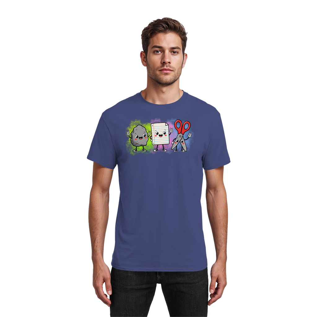 Stein schlägt Schere schlägt Papier! - Heavy Cotton T-Shirt