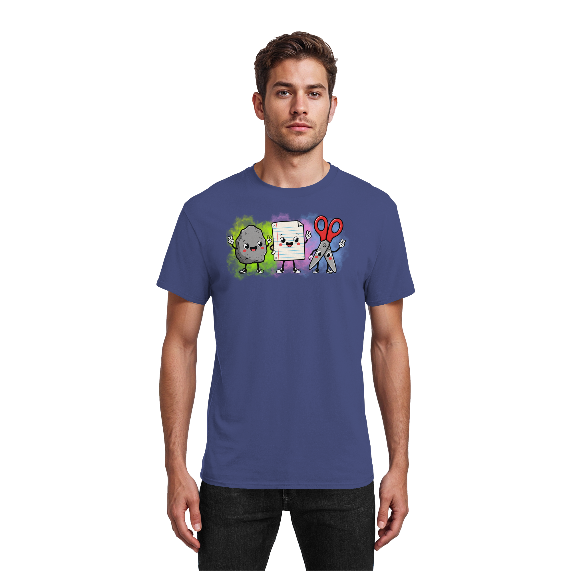 Stein schlägt Schere schlägt Papier! - Heavy Cotton T-Shirt