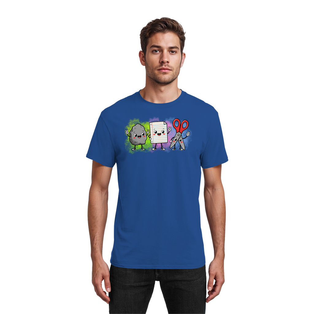 Stein schlägt Schere schlägt Papier! - Heavy Cotton T-Shirt