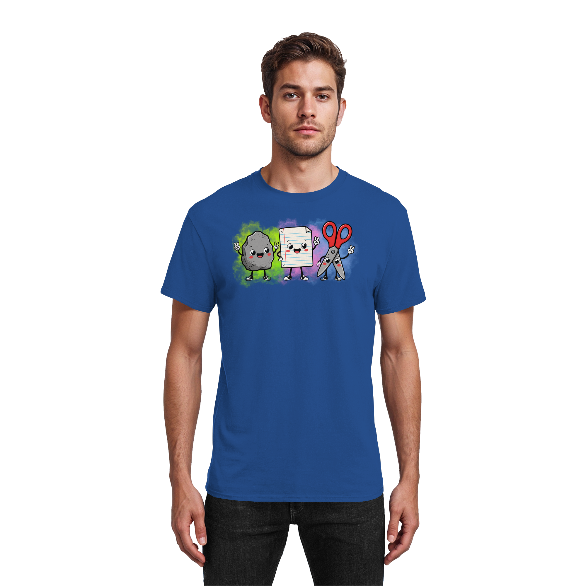 Stein schlägt Schere schlägt Papier! - Heavy Cotton T-Shirt