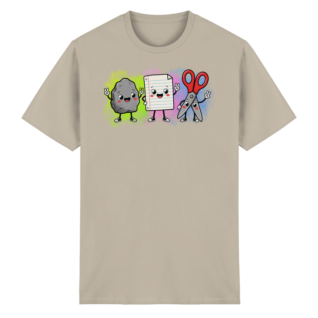 Stein schlägt Schere schlägt Papier! - Heavy Cotton T-Shirt
