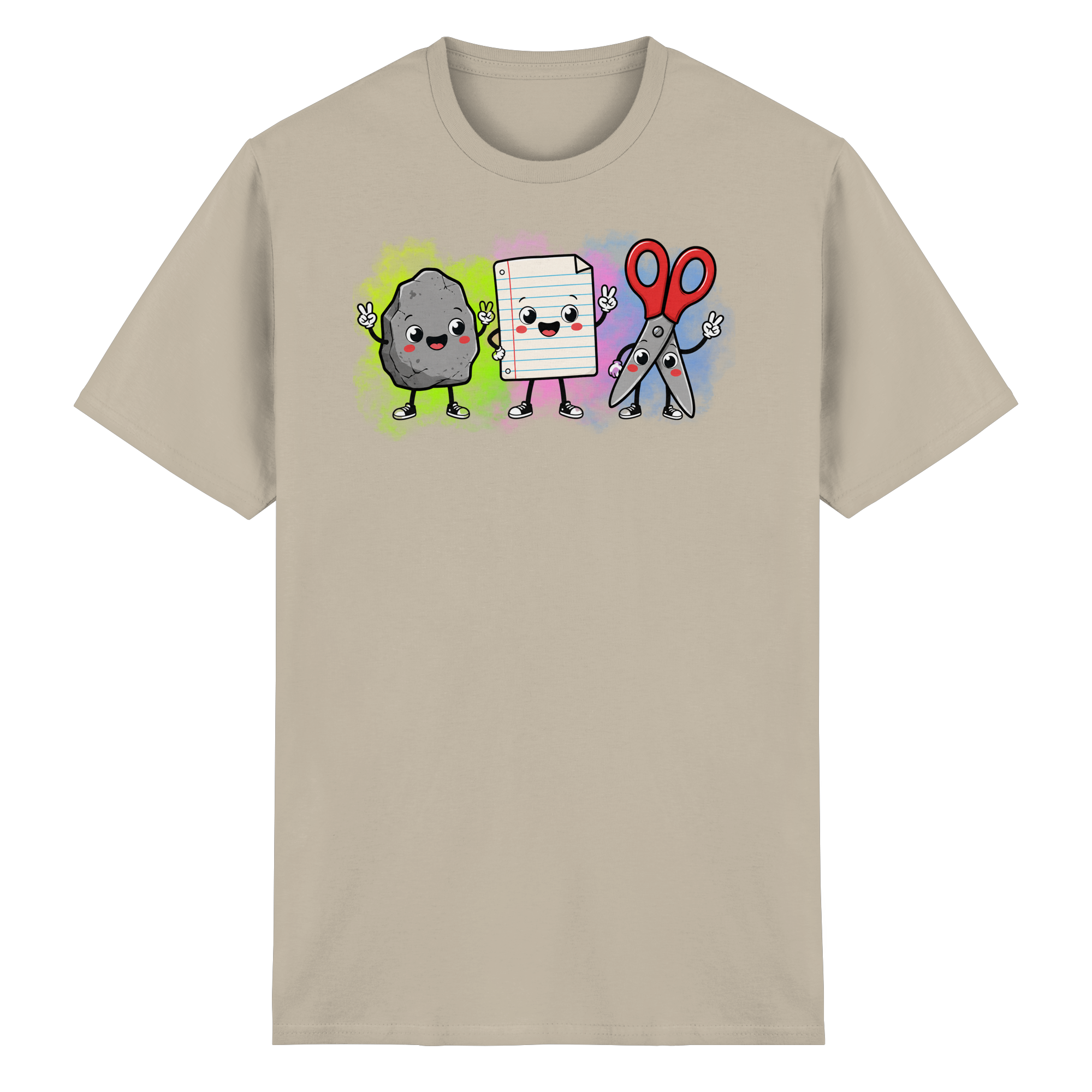 Stein schlägt Schere schlägt Papier! - Heavy Cotton T-Shirt