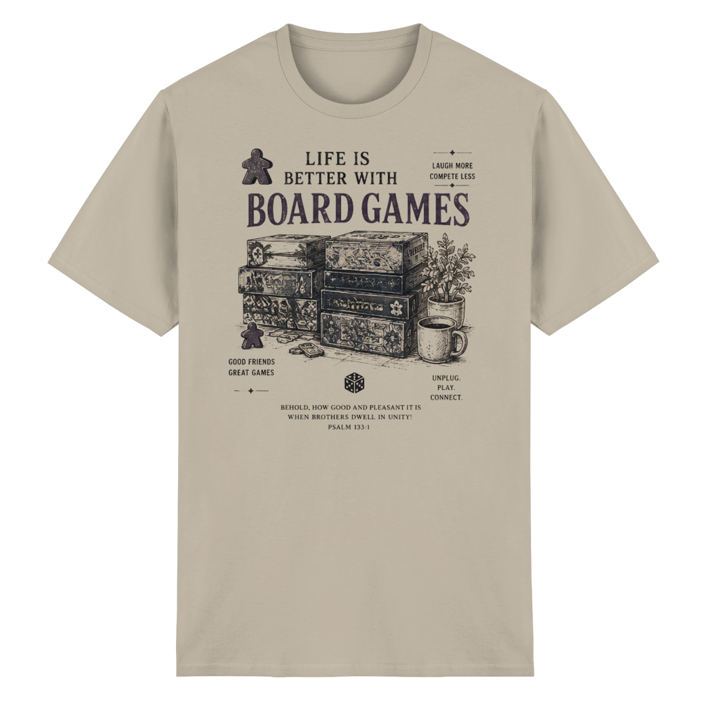 Life Is Better With Board Games - Heavy Cotton T-Shirt