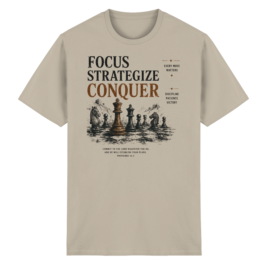 Focus. Strategize. Conquer.  - Heavy Cotton T-Shirt