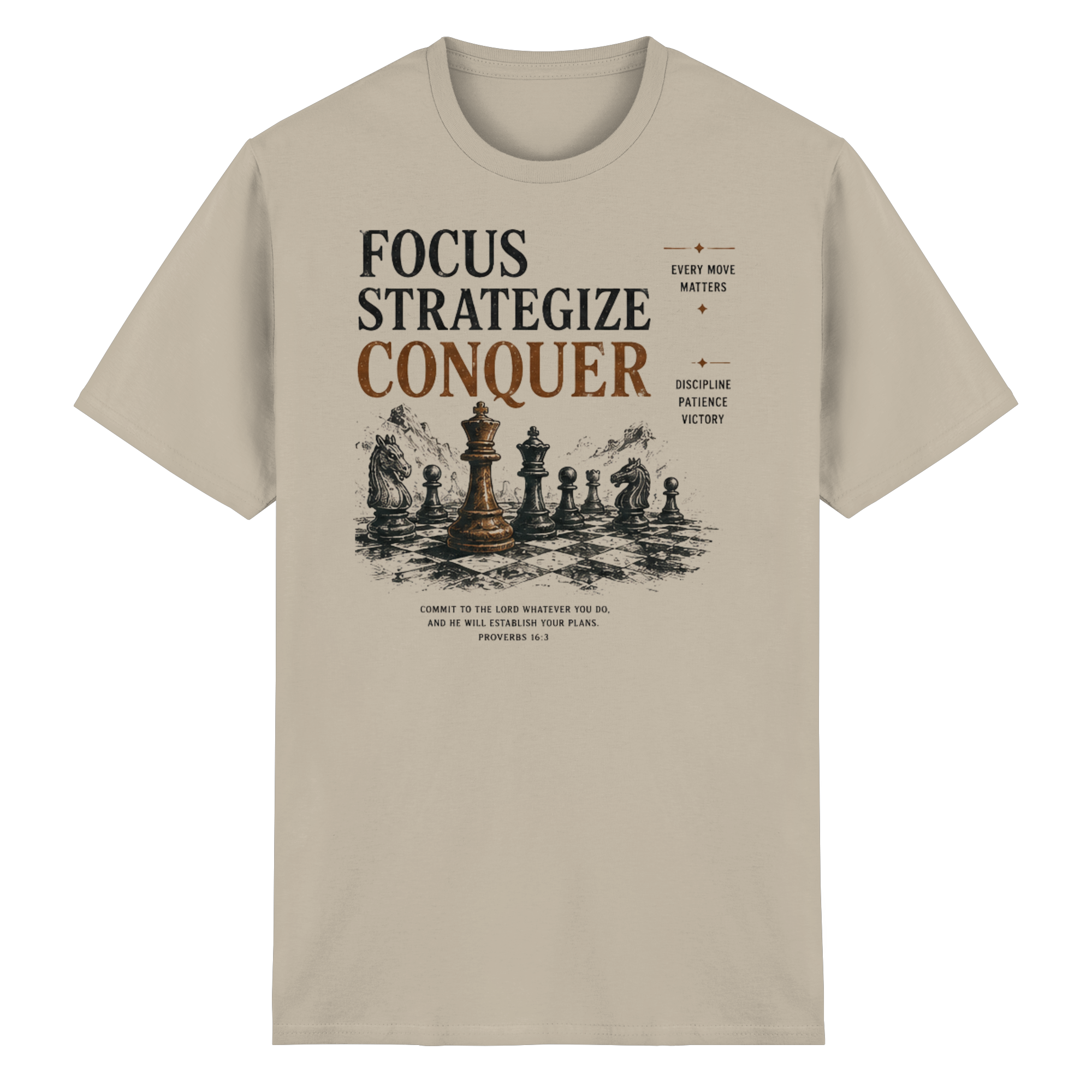 Focus. Strategize. Conquer.  - Heavy Cotton T-Shirt