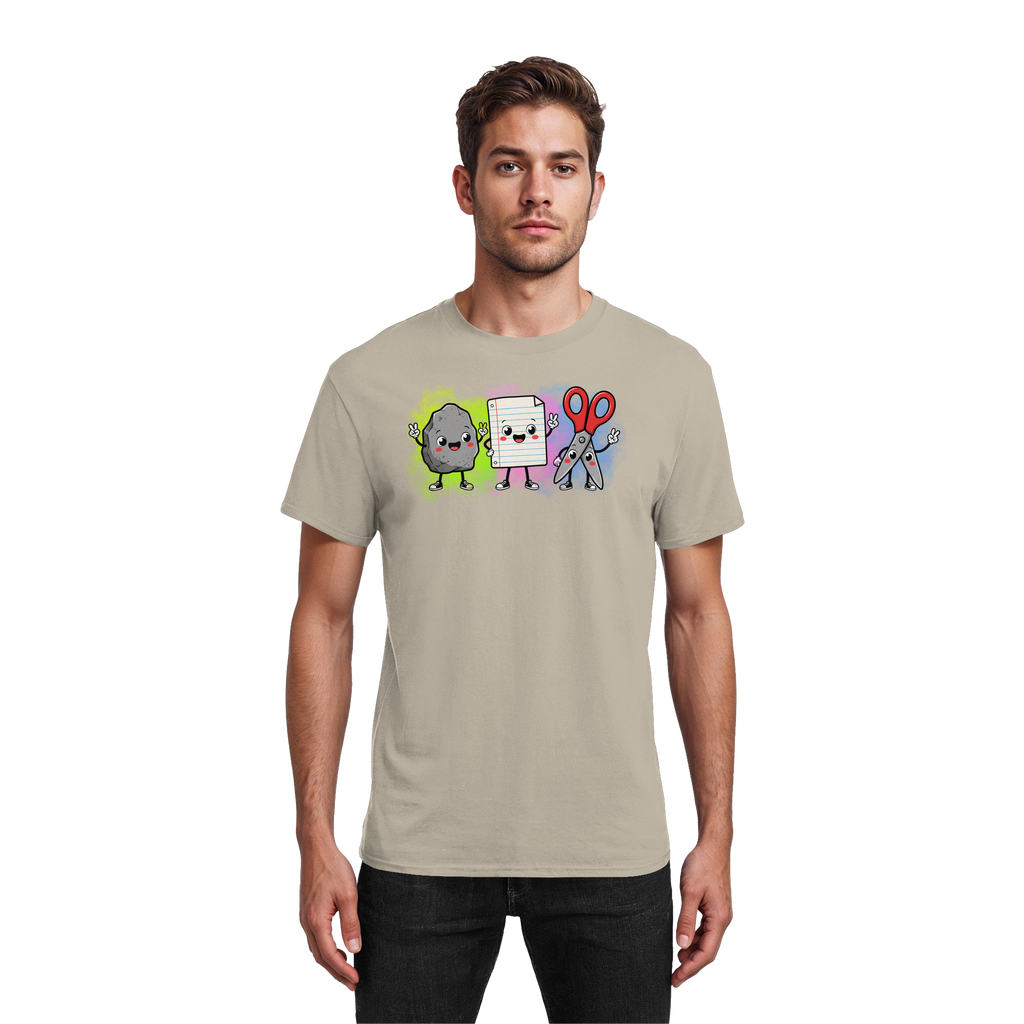 Stein schlägt Schere schlägt Papier! - Heavy Cotton T-Shirt