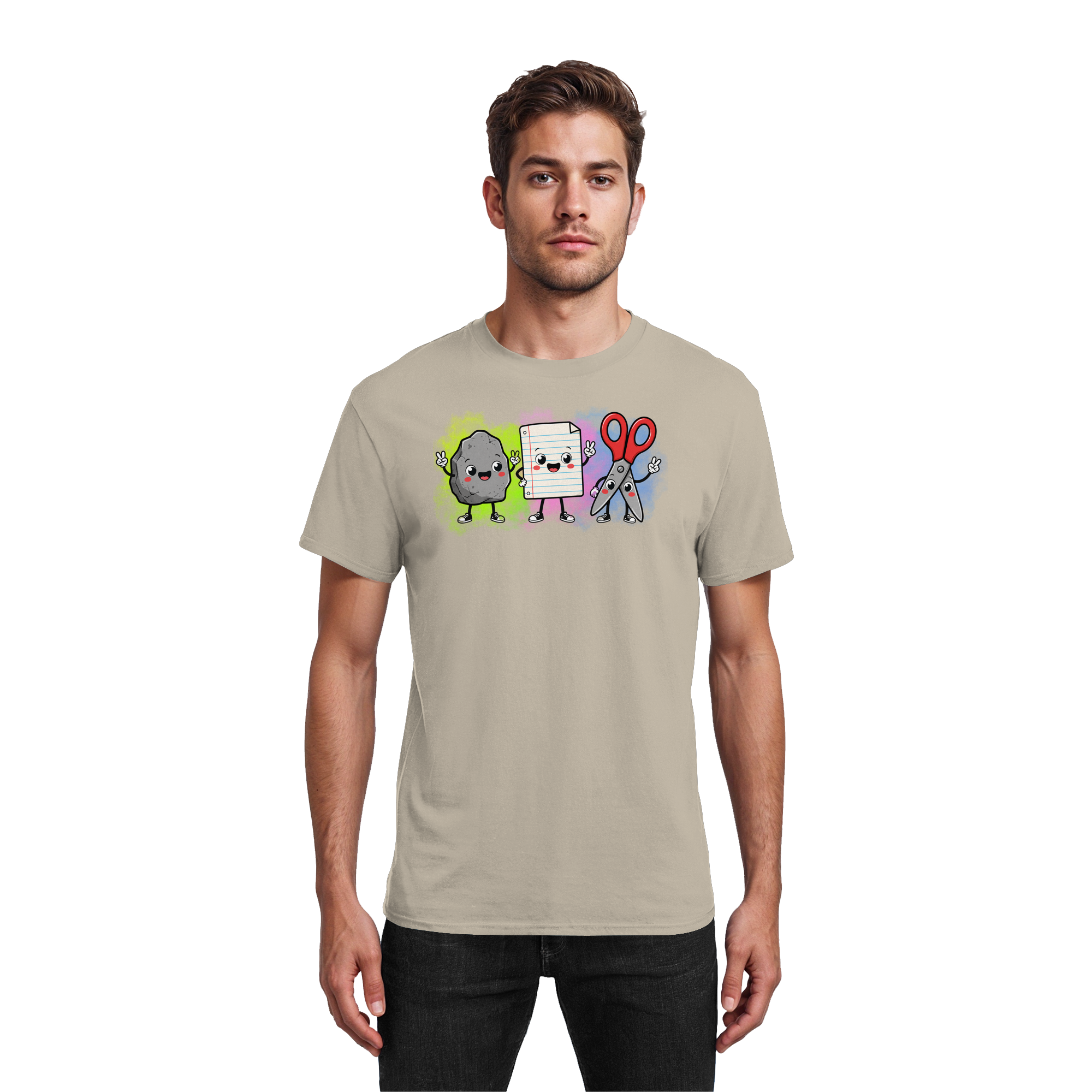 Stein schlägt Schere schlägt Papier! - Heavy Cotton T-Shirt