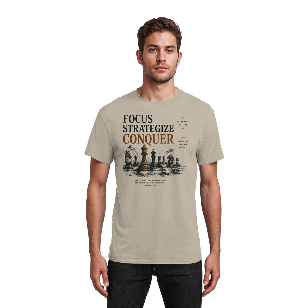 Focus. Strategize. Conquer.  - Heavy Cotton T-Shirt