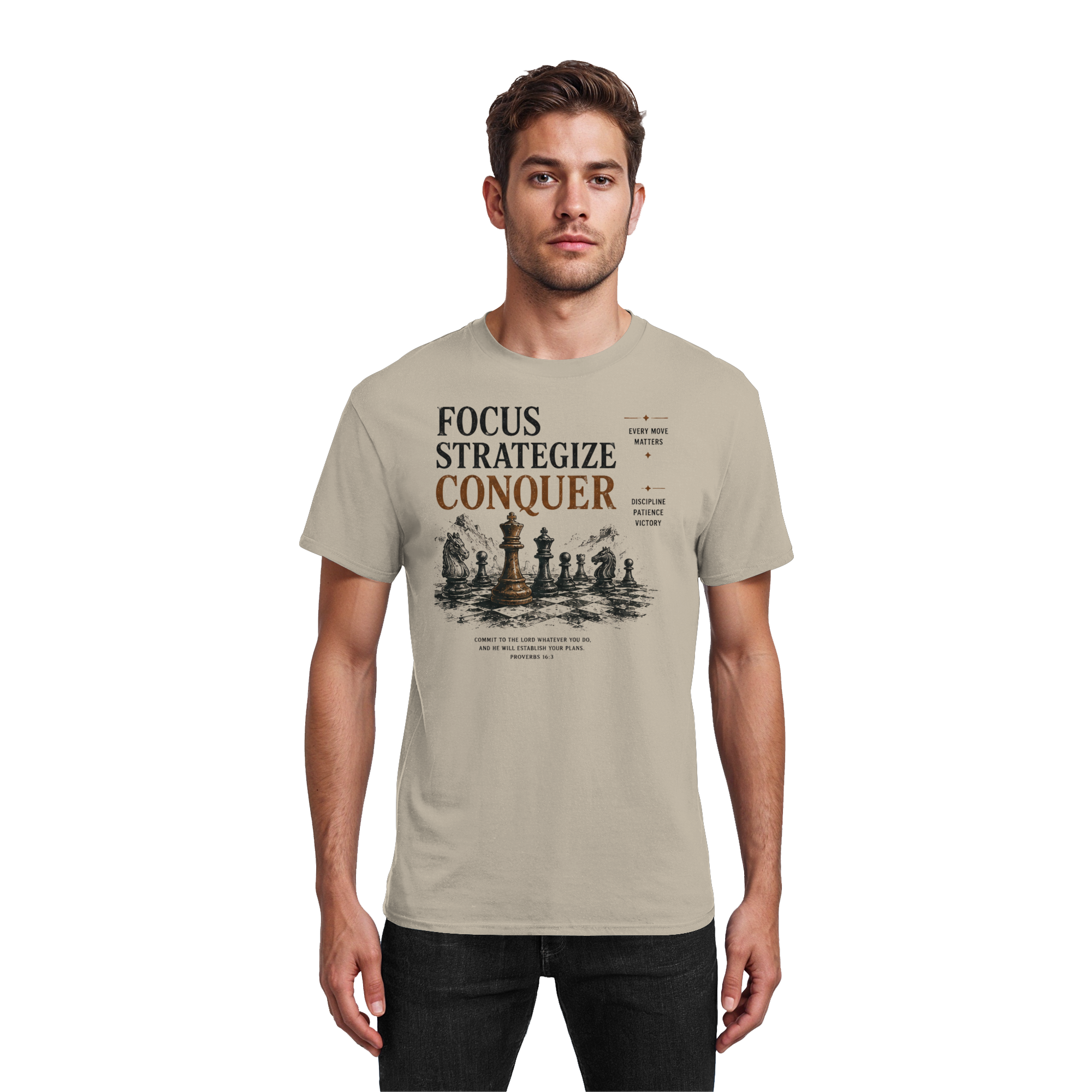 Focus. Strategize. Conquer.  - Heavy Cotton T-Shirt