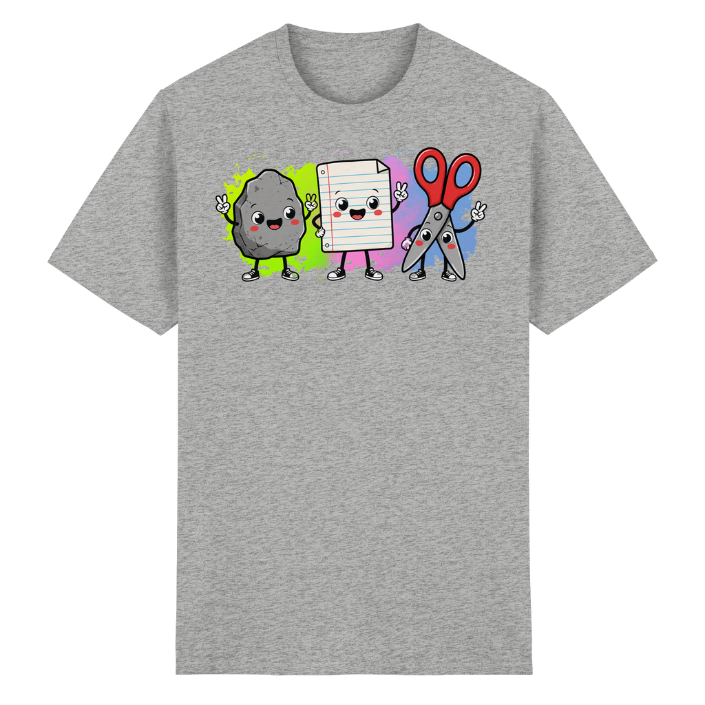 Stein schlägt Schere schlägt Papier! - Heavy Cotton T-Shirt
