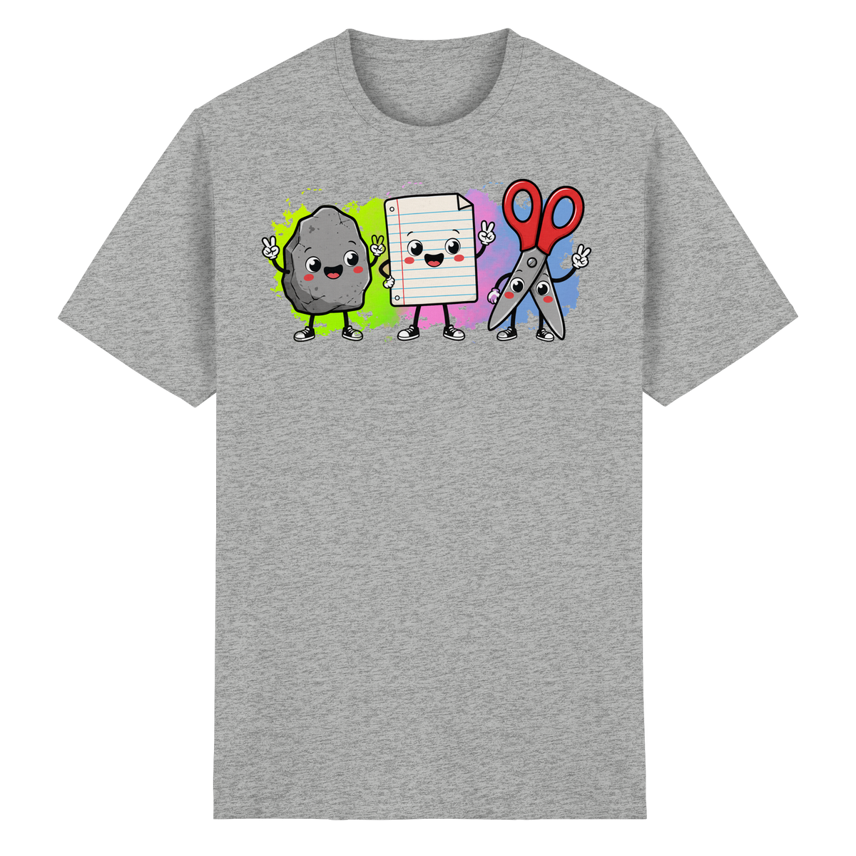Stein schlägt Schere schlägt Papier! - Heavy Cotton T-Shirt