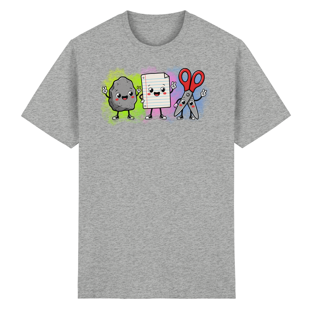 Stein schlägt Schere schlägt Papier! - Heavy Cotton T-Shirt
