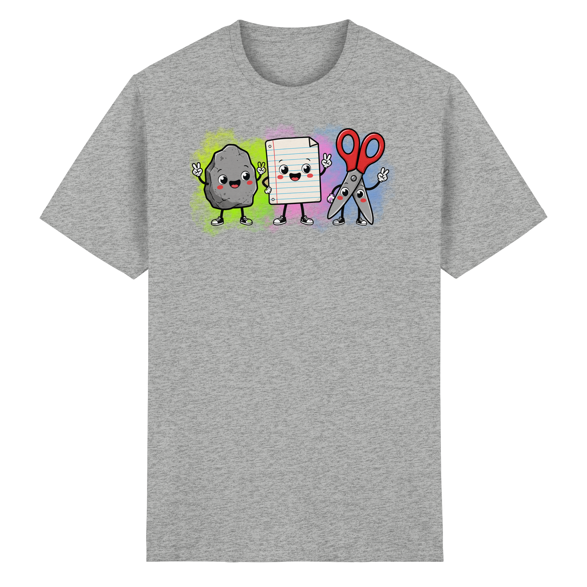 Stein schlägt Schere schlägt Papier! - Heavy Cotton T-Shirt