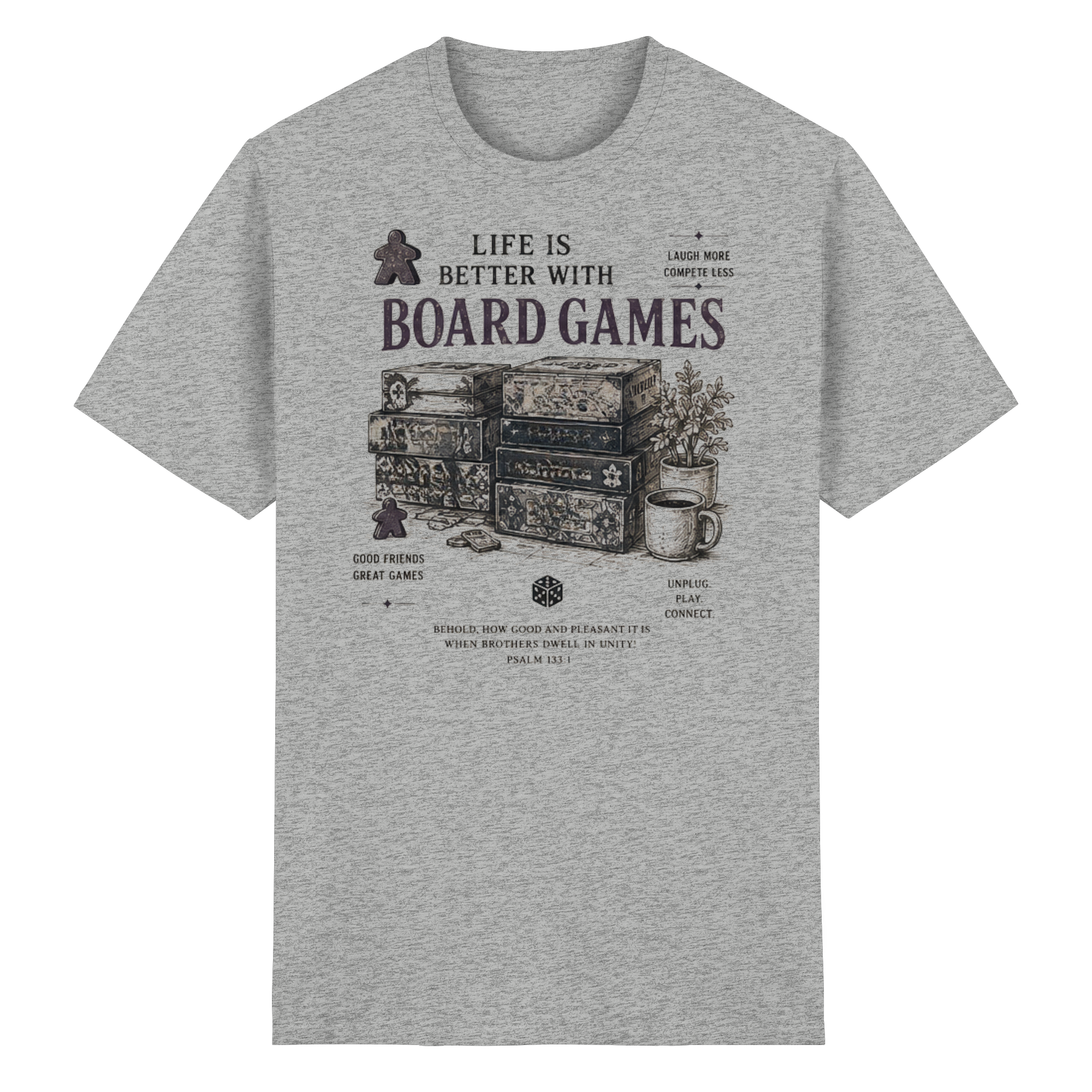 Life Is Better With Board Games - Heavy Cotton T-Shirt