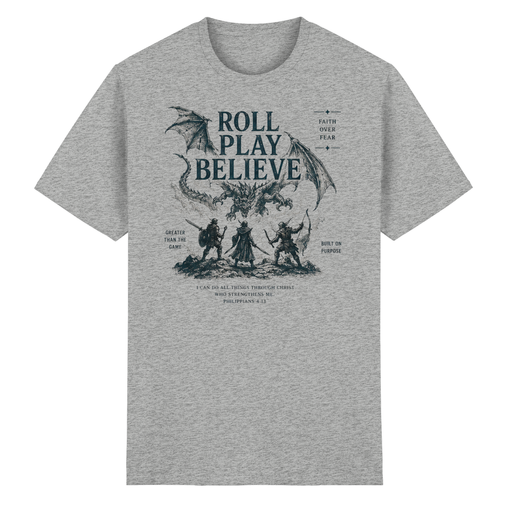 Roll. Play. Believe. - Heavy Cotton T-Shirt