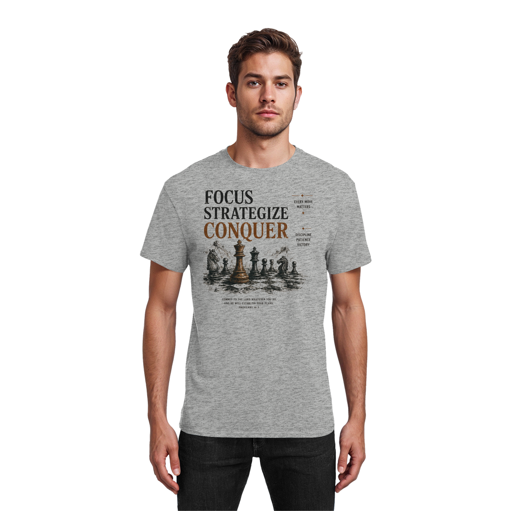 Focus. Strategize. Conquer.  - Heavy Cotton T-Shirt
