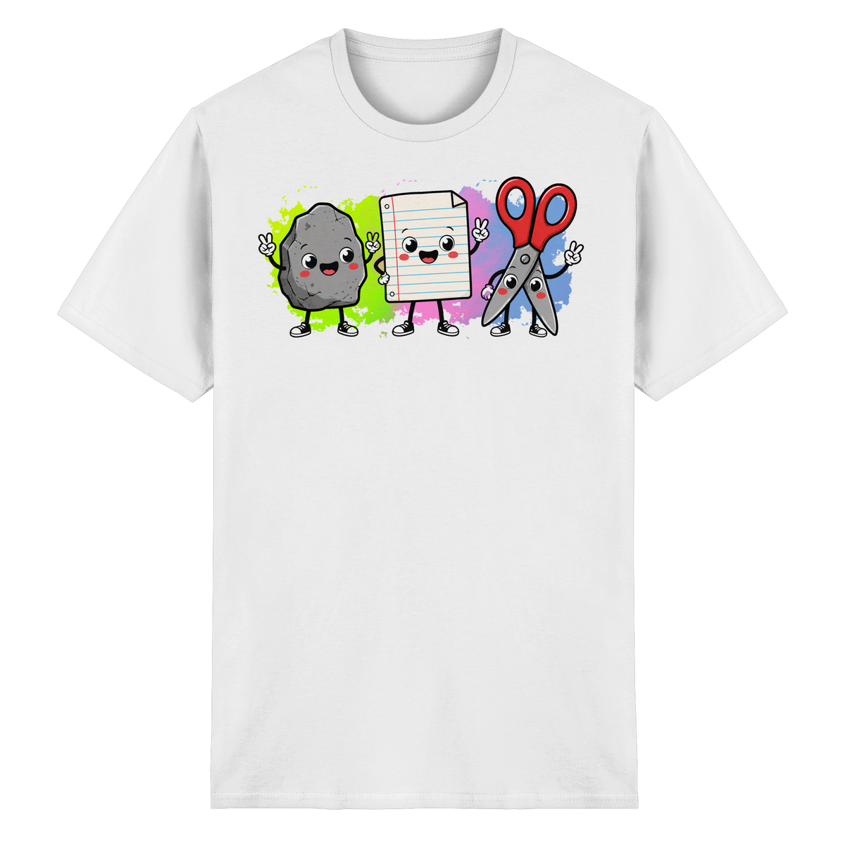 Stein schlägt Schere schlägt Papier! - Heavy Cotton T-Shirt