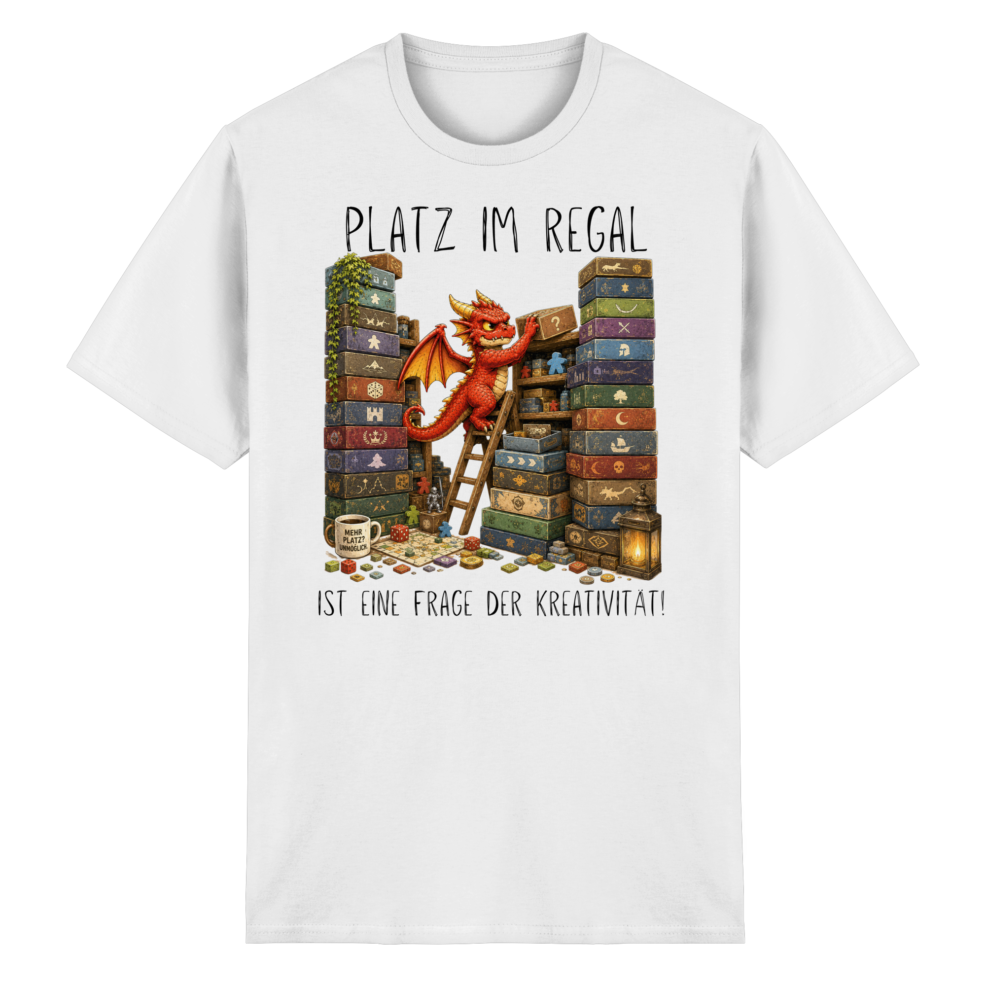 Platz im Regal ist eine Frage der Kreativität. - Heavy Cotton T-Shirt