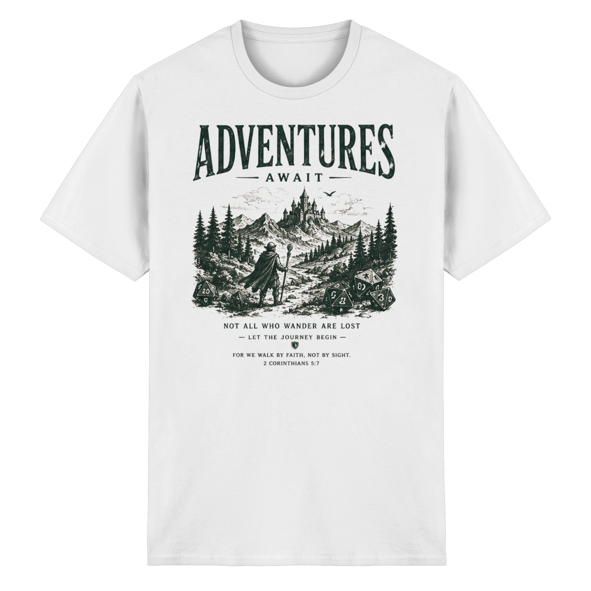 Adventures Await. - Heavy Cotton T-Shirt