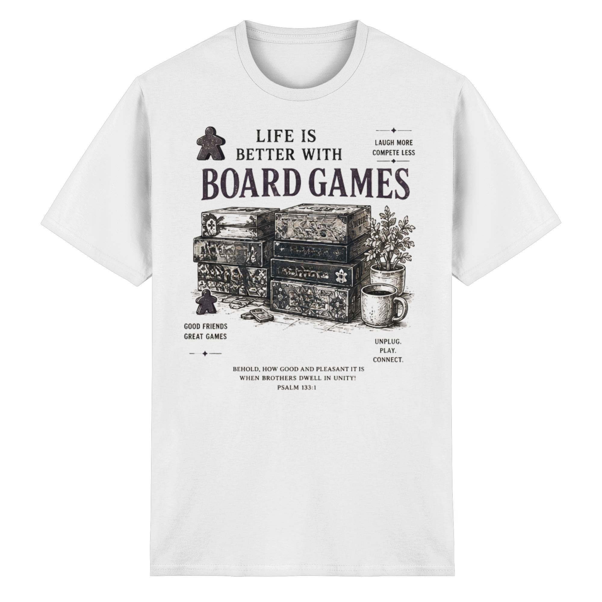 Life Is Better With Board Games - Heavy Cotton T-Shirt