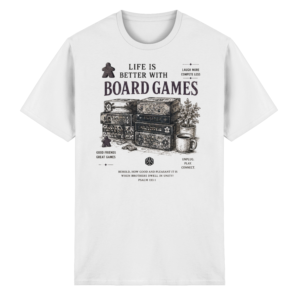 Life Is Better With Board Games - Heavy Cotton T-Shirt