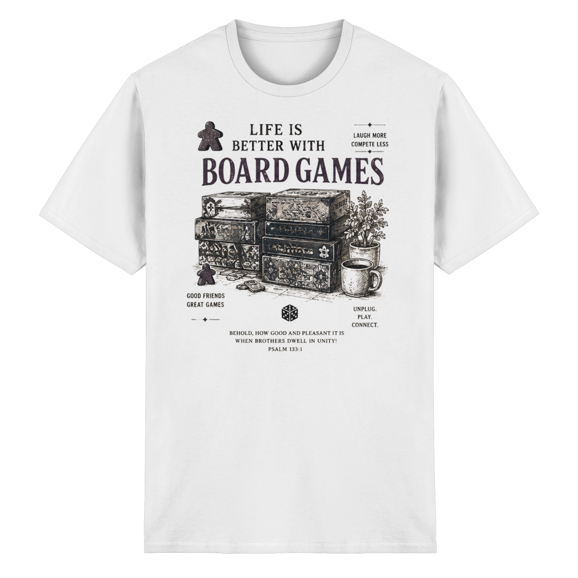 Life Is Better With Board Games - Heavy Cotton T-Shirt