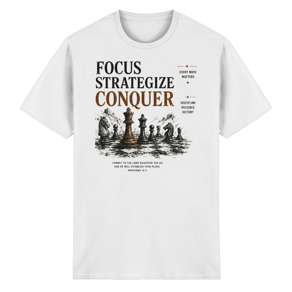 Focus. Strategize. Conquer.  - Heavy Cotton T-Shirt