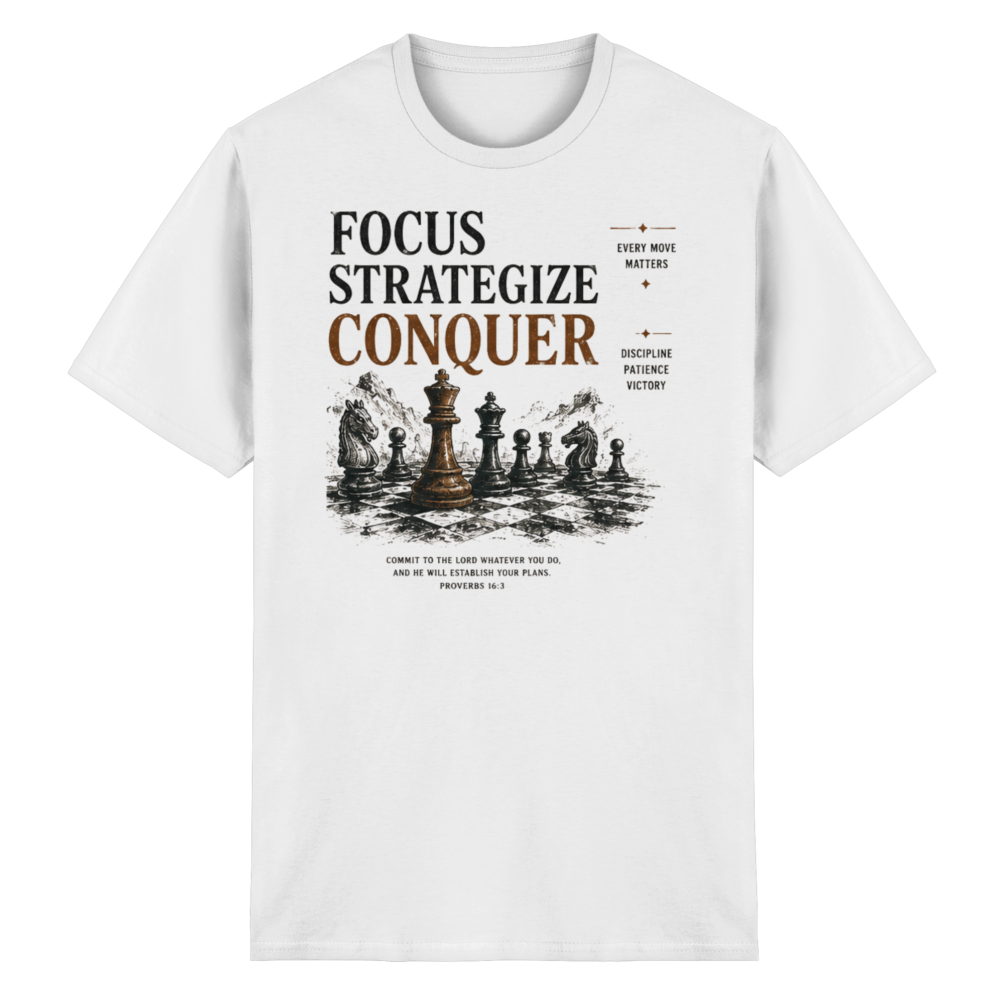 Focus. Strategize. Conquer.  - Heavy Cotton T-Shirt