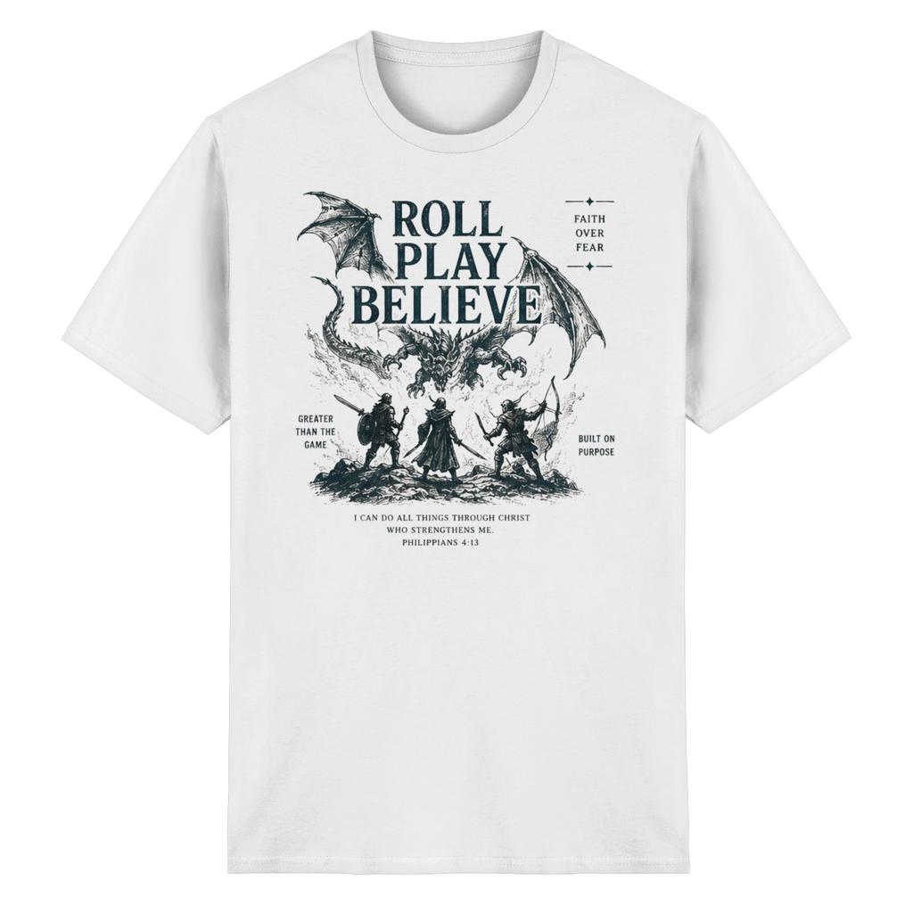 Roll. Play. Believe. - Heavy Cotton T-Shirt