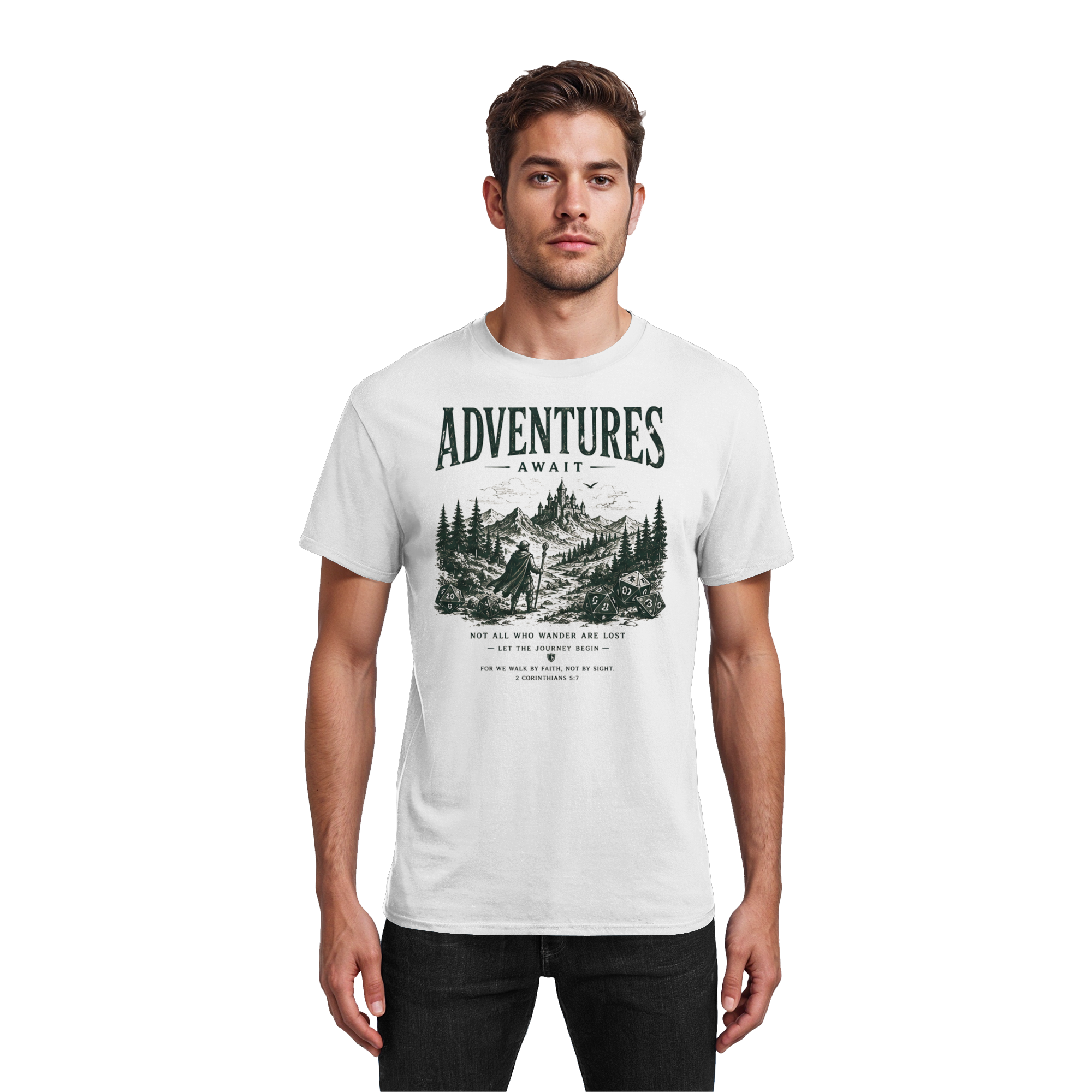 Adventures Await. - Heavy Cotton T-Shirt