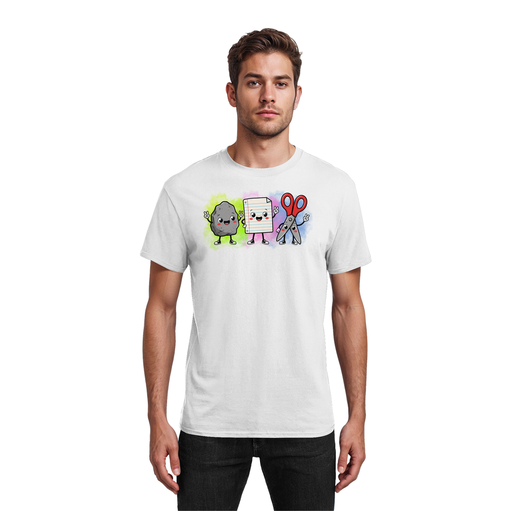 Stein schlägt Schere schlägt Papier! - Heavy Cotton T-Shirt