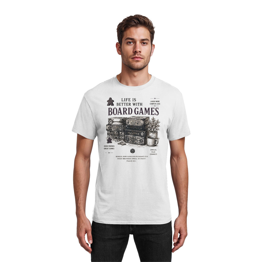 Life Is Better With Board Games - Heavy Cotton T-Shirt