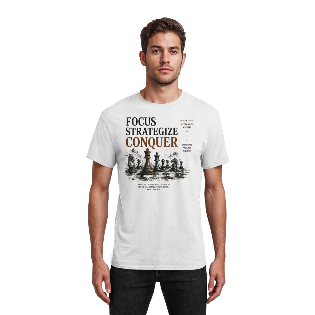Focus. Strategize. Conquer.  - Heavy Cotton T-Shirt